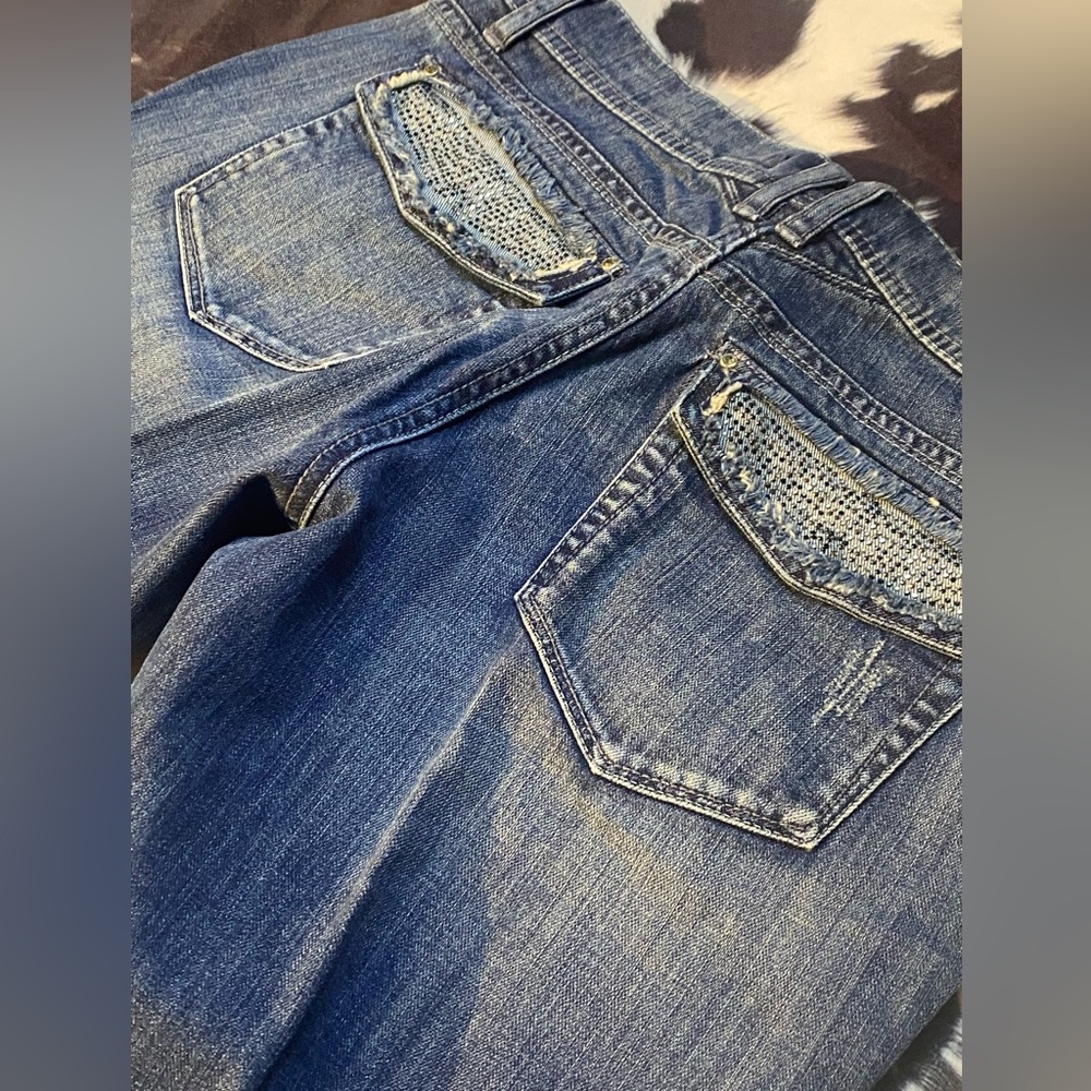 Black house market noir jeans size 6 with detailed pockets